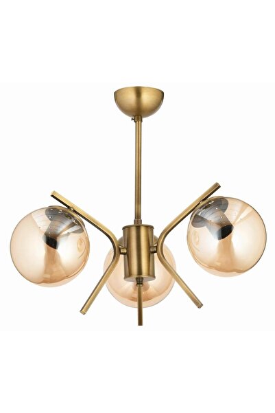Avonni Şeffaf Modern Avize E27 36W 47cm Metal Eskitme Avonni-FZ-7392-3E