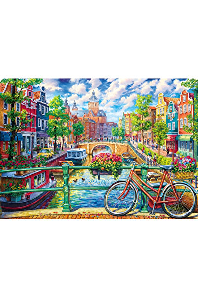 begovart Amsterdam Hollanda Rengarenk Manzara 120 Parça Ahşap (MDF) Puzzle