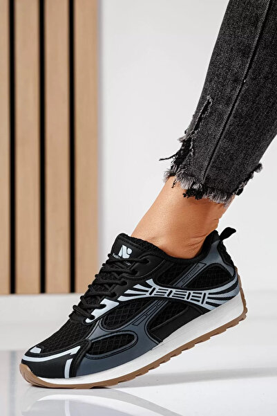 Zaira Adidasi dama negri din material textil Anda #20810 - 40