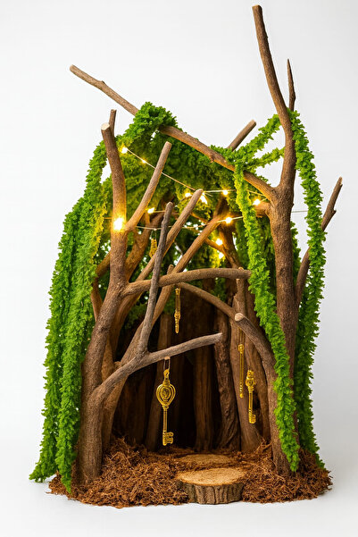 Avrupa Akademi Sırlar Kapısı – Doğanın Anahtarları | LED Işıklı, Doğal Dal & ...