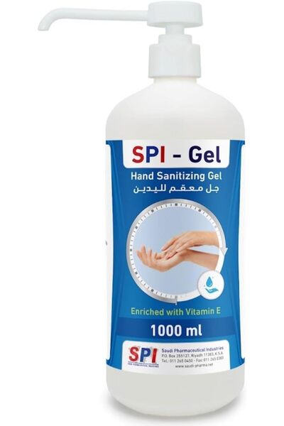 SPİ جل معقم لليدين يحتوي على 70% إيثانول، 1000 مل