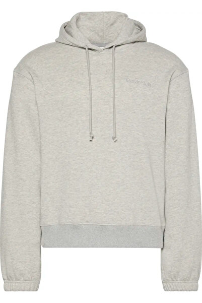 Calvin Klein L/S HOODIE Gri Erkek Sweatshirt