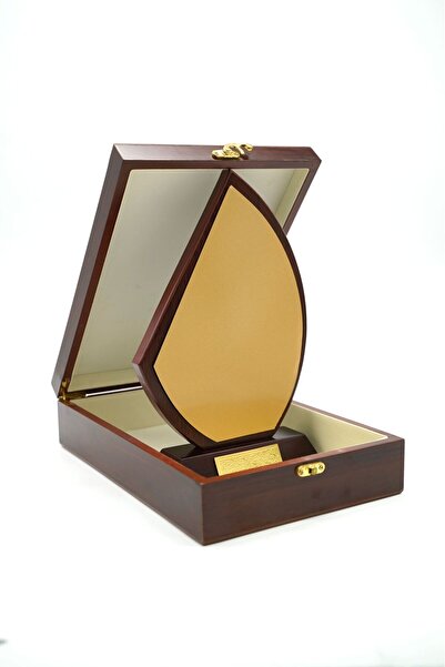 REX درع تكريم فاخر مقاس L مع صندوق خشبي و لوحة نحاسية للطباعة 69706