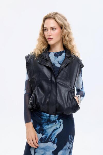 Shoe Box By Quzu Vesta cu buzunare cu talie elastică Quzu