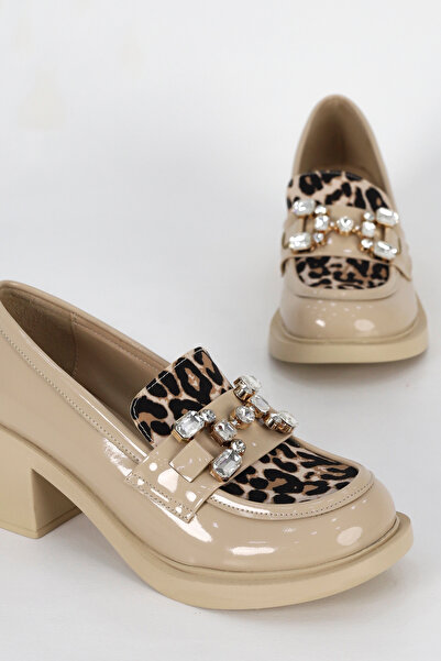 Mamito Ayakkabı Rc 2103 Rhinestone High Heel Loafer