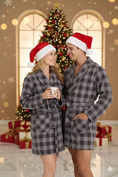 KLY New Year's Concept Women's Men's 2-Piece Robe Set Special for Couples