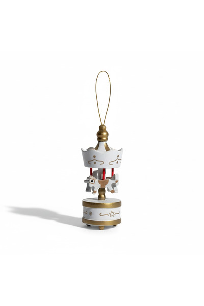 MydesignsK G Ahşap Beyaz Atlı Karınca Tekli 1 Adet