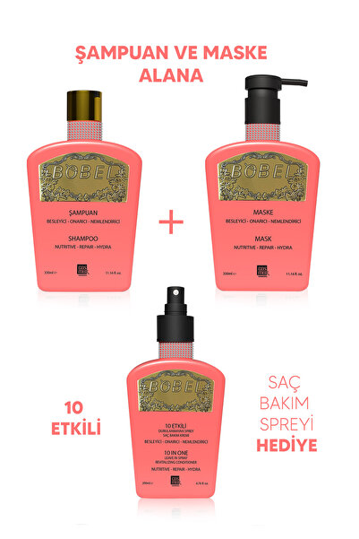 Bobel Onarıcı Besleyici ve Nemlendirici Şampuan ve Saç Maskesi