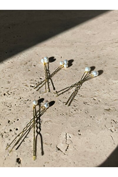 İstoria Bridal 6 piese de perle Gold Firteke, accesoriu de păr pentru logodnă...