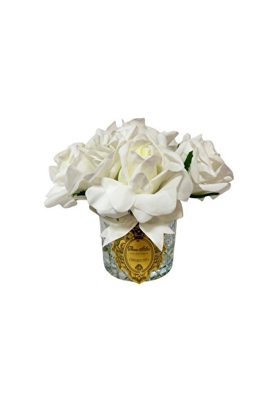 ROSES ATELIER 6 Gül Kristal Vazo Oda Kokusu Beyaz