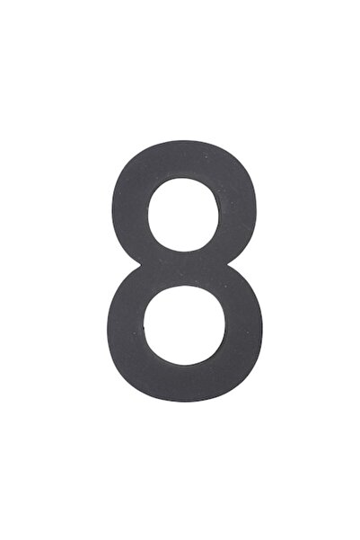 LUCAS Număr de casă metalic 3D modern interior/exterior cifră „8” 12,5x2 cm antracit închis