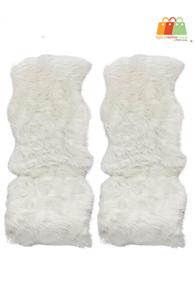 AGC Sheepskin Universal Car Seat Covers White 2pcs with Natural Comfort, Safe...