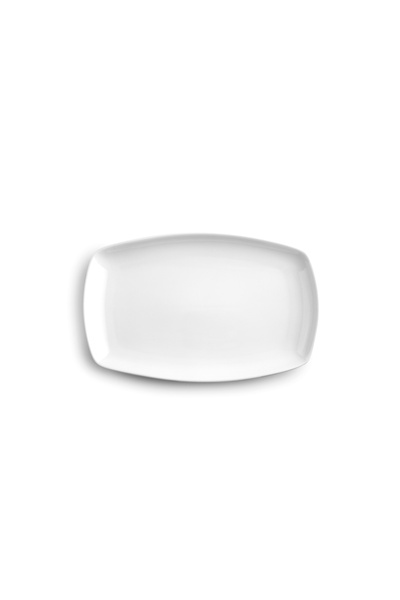 iBiLi -Castilla Blanco serving platter, porcelain, 35x23.3x2.6 cm, white