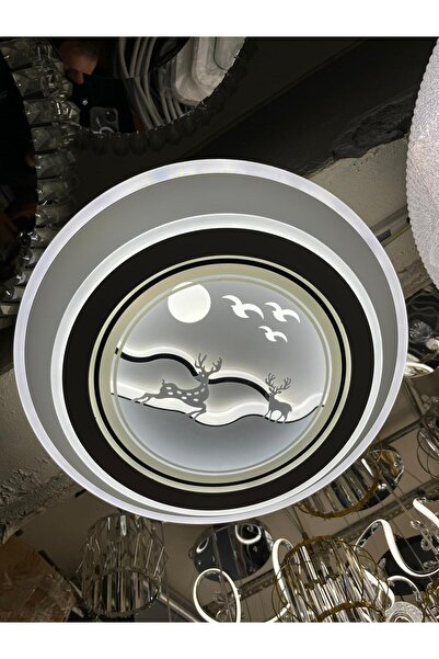 Led Çocuk odası avizesi dağ gökyuzu manzaralı 3 renk şık avize