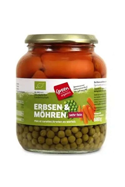 Green Organics Грах с моркови буркан 660 г