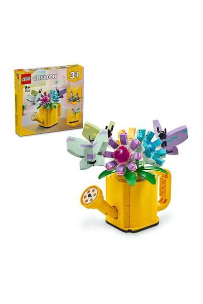 LEGO مجموعة ألعاب الطبيعة كريتور 3 في 1: زهور في علبة سقي 31149 (للأعمار من 8...