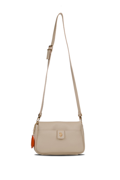 U.S. Polo Assn. حقيبة ماسنجر نسائية باللون البيج Us26199