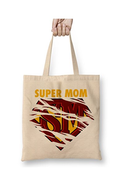 Toyaso Supermom Superanne για την Ημέρα της Μητέρας 03 Λευκή υφασμάτινη τσάντ...