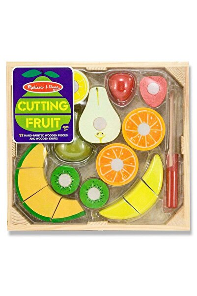 Melissa & Doug Fruit Cutting Play Set - Wooden Play Kitchen Accessories for Pretend Play, Ages 3+