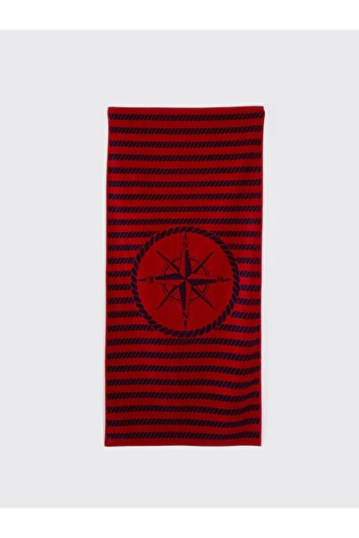 LC Waikiki Navy Blue Striped Men's Beach Towel