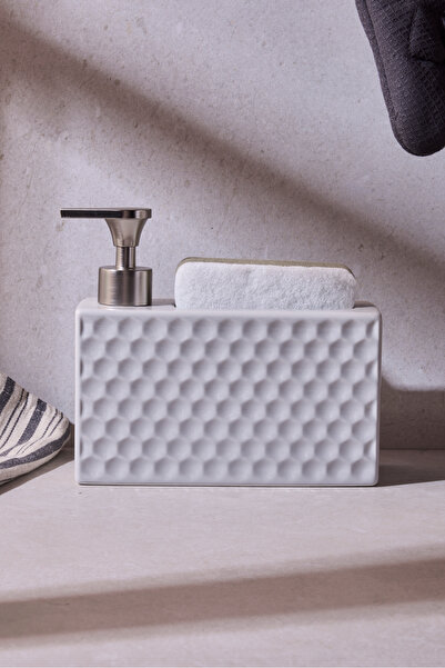 Perotti Ash Grey 750 ml Porcelain Kitchen Liquid Soap Dispenser