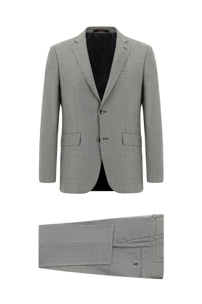 Abdullah Kiğılı 7 Drop Slim Fit Slim-Fit Wool Classic Pattern Suit