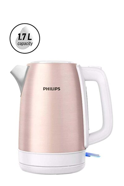 Philips Metal Kettle Daily Collection - 360° Pirouette Base, 1.7 L, 2200 W (HD9350/96) - Rose Gold