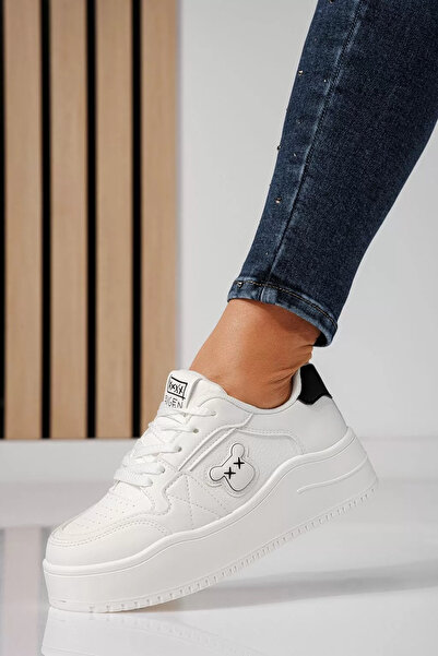 Zaira Adidasi dama albi din piele ecologica Lara #20710 - 40