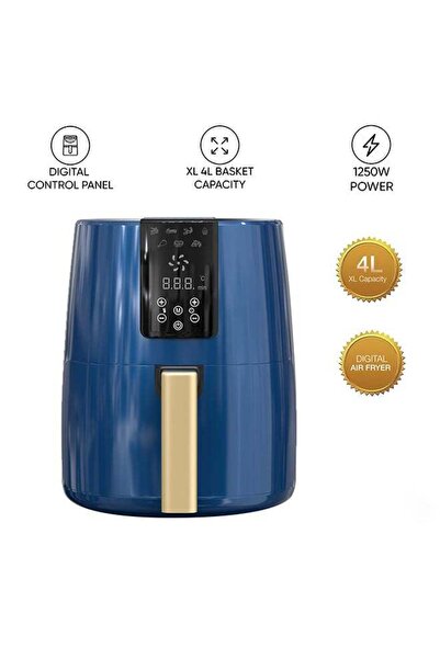 Nikai مقلاة هوائية سعة 4 لترات NAF588D، 1250 واط، لون أزرق داكن