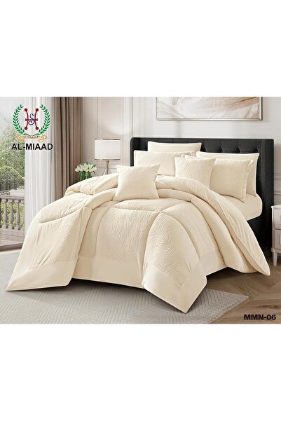 ALMIAAD Double bed quilt set, 8 pieces, soft winter velvet, heavy, embossed p...