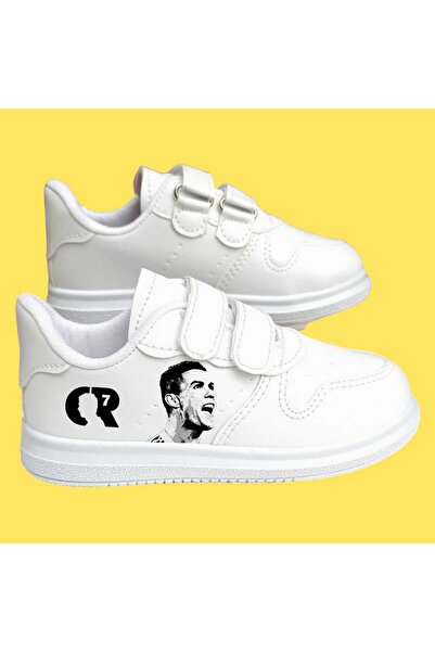 lias desing cr black footballer cu imprimeu pantofi sport alb pentru copii pantofi sport