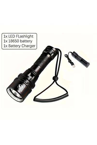 NEALDİN Profesyonel Dalış & Kamp LED Fener – 100 m+ Derinlik, Su Geçirmez & Dayanıklı