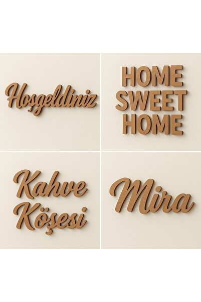 Kendi Markam UA Ahşap Yazı CNC Kesim