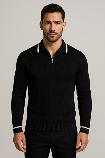 zaos fashion POLOYAKA FERMUARLI REGULAR KALIP PREMIUM KALİTE PAMUKSU ERKEK TR...