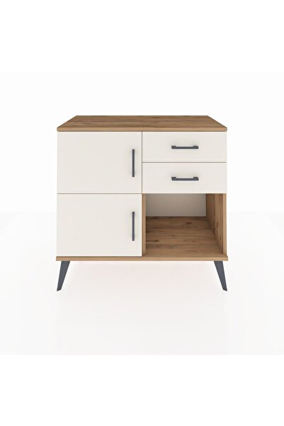 Dienni Hyperion Şifonyer Tek Raflı 2 Çekmeceli 2 Kapaklı 88x44x80 Çam-Aytaşı