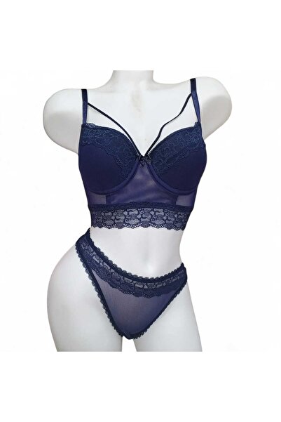 PATRON Bralet Front String Detailed Lace Unpadded Underwire Set