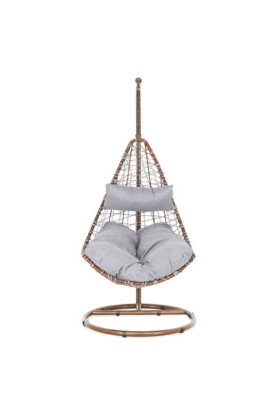 Maison Mex Garden/terrace swing, DALLAS L.80 l.70 H.190 cm, brown/gray