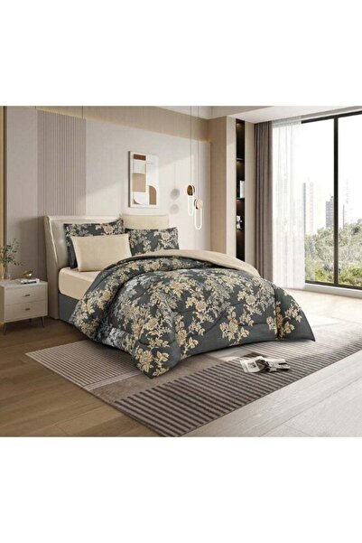 NOON Luxury Double Microfiber Bedding Set 6 Pieces