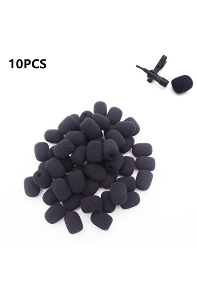 Choice3 black 10pcs 6mm Mini Headset Microphone Cover Sponge Foam Windscreen ...