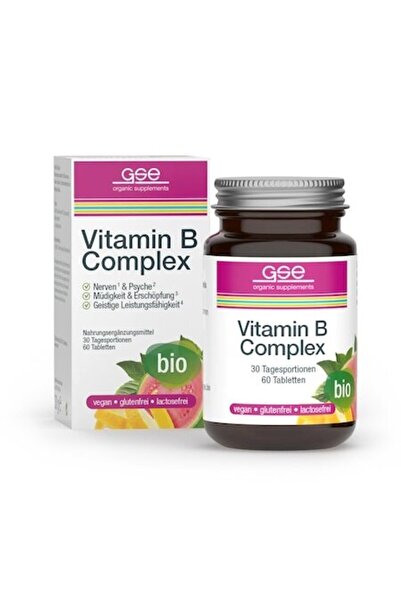 GSE Vitamina B complexă biovegană 60 de comprimate 500 mg 30 g