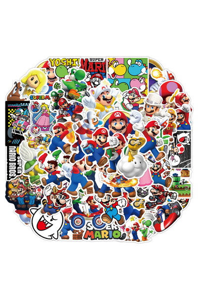 Choice3 بانداي 100 قطعة (10/30/50/100 قطعة) ملصقات لعبة سوبر ماريو المضحكة، م...