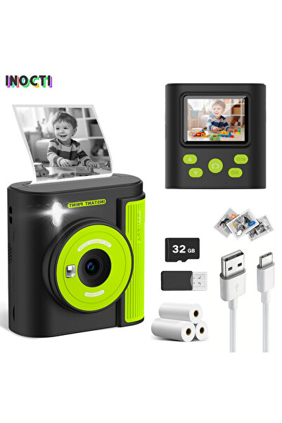 Choice1 كاميرا طباعة فورية للأطفال من إنتي، كاميرا رقمية، ثلاث ورقات طباعة وب...