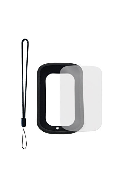 Choice جراب سيليكون أسود مع واقي شاشة وفيلم حماية لجهاز iGPSPORT BCS200S BSC3...