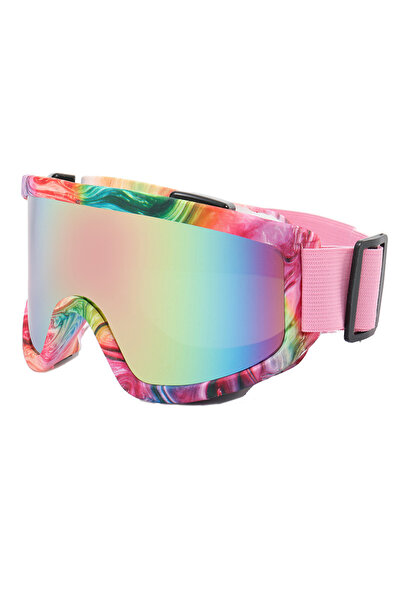 Choice 1 نظارات تزلج بإطار كبير وعدسات ملونة وعدسات إسفنجية مضادة للصدمات وال...