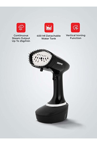 Geepas جهاز كي الملابس بالبخار المحمول باليد، لوحة من الفولاذ المقاوم للصدأ، ...