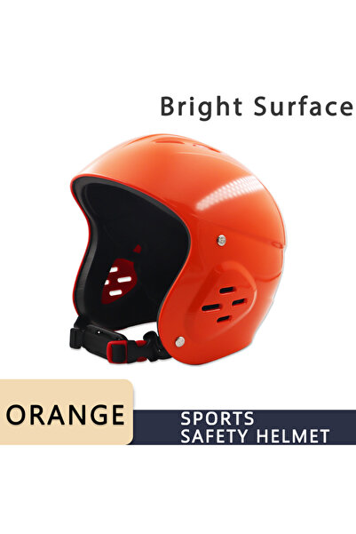 Choice Bright Orange Outdoor Water Rescue Helmet Shockproof Buffer Ventilatio...