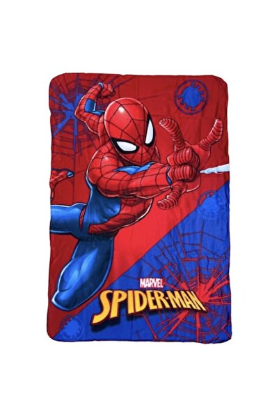 7LIFE Kids Hooded Poncho Towel Spider-Man, Cotton, Red/Blue, 50x100 cm