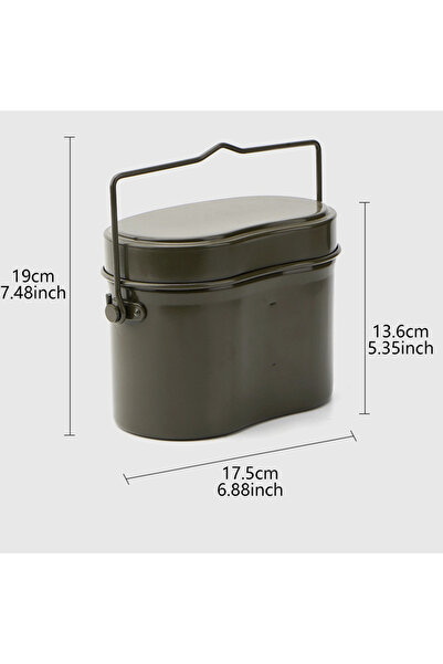 Choice طقم أدوات طعام محمول أخضر اللون، علبة غداء عسكرية من سبائك الألومنيوم،...