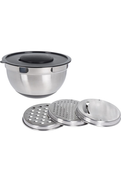 Koopman International Bol de amestecat Koopman cu răzătoare atașată, oțel ino...