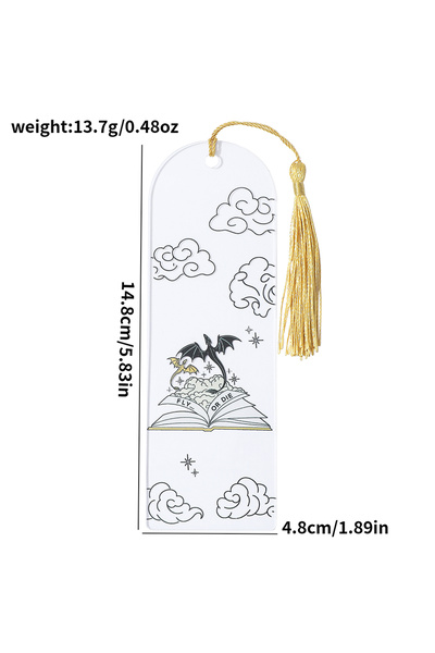 Choice SQ2132 فواصل كتب أكريليك بتصميم تنين الجناح الرابع، فواصل كتب خيالية ق...